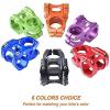 image:imageFIFTYFIFTY Aluminum Alloy Mountain Bike Stem for 118 Steer Tube 318mm Handlebar Short Handlebar Stem for All Mountain MTB Downhill FreerideBlue