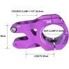 image:imageFIFTYFIFTY Aluminum Alloy Mountain Bike Stem for 118 Steer Tube 318mm Handlebar Short Handlebar Stem for All Mountain MTB Downhill FreeridePurple