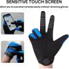 image:imageFIFTYFIFTY Mountain Bike Gloves for Men Women Full Finger Pad Cycling Glove Breathable AntiSlip ShockAbsorbing and Touch Screen for Road MTB Outdoor BikingBlue