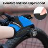 image:imageFIFTYFIFTY Mountain Bike Gloves for Men Women Full Finger Pad Cycling Glove Breathable AntiSlip ShockAbsorbing and Touch Screen for Road MTB Outdoor BikingBlue