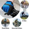 image:imageFIFTYFIFTY Mountain Bike Gloves for Men Women Full Finger Pad Cycling Glove Breathable AntiSlip ShockAbsorbing and Touch Screen for Road MTB Outdoor BikingBlue