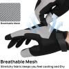 image:imageFIFTYFIFTY Mountain Bike Gloves for Men Women Full Finger Pad Cycling Glove Breathable AntiSlip ShockAbsorbing and Touch Screen for Road MTB Outdoor BikingBlack