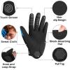 image:imageFIFTYFIFTY Mountain Bike Gloves for Men Women Full Finger Pad Cycling Glove Breathable AntiSlip ShockAbsorbing and Touch Screen for Road MTB Outdoor BikingBlue