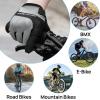 image:imageFIFTYFIFTY Mountain Bike Gloves for Men Women Full Finger Pad Cycling Glove Breathable AntiSlip ShockAbsorbing and Touch Screen for Road MTB Outdoor BikingGrey