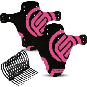 image:imageFIFTYFIFTY Mountain Bike Fender MTB Mudguard Front and Rear Compatible Bicycle Mudguard Fits 26 275 29 Plus Size and Fat Bike Wheel SizesPinkPink