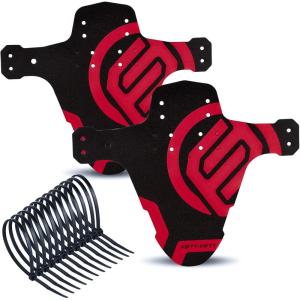 image:imageFIFTYFIFTY Mountain Bike Fender MTB Mudguard Front and Rear Compatible Bicycle Mudguard Fits 26 275 29 Plus Size and Fat Bike Wheel SizesRedRed