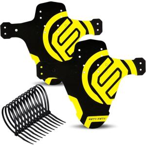 image:imageFIFTYFIFTY Mountain Bike Fender MTB Mudguard Front and Rear Compatible Bicycle Mudguard Fits 26 275 29 Plus Size and Fat Bike Wheel SizesYellowYellow