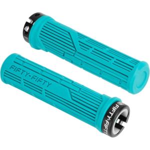 image:imageFIFTYFIFTY Mountain Bike Grips Single Lockon MTB Handlerbar Grips Soft and Comfortable NonSlip Locking Bicycle Handle for All Mountain Enduro DownhillTurquoise