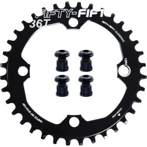 image:imageFIFTYFIFTY Round 104BCD Chainring 30T 32T 34T 36T Narrow Wide Mountain Bike Chainring Single Chainring for 91011Speed with 4 Alloy Chainring Bolts for MTBRound Black