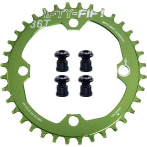 image:imageFIFTYFIFTY Round 104BCD Chainring 30T 32T 34T 36T Narrow Wide Mountain Bike Chainring Single Chainring for 91011Speed with 4 Alloy Chainring Bolts for MTBRound Green