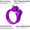 image:imageFIFTYFIFTY Bike Seat Post Clamp Aluminum Alloy Bicycle Seatpost Collar 286298318349364386mm Bicycle Seat Tube Clip for Most MTB Road Bikes 318mm BlackPurple