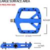 image:imageFIFTYFIFTY Mountain Bike Pedals NonSlip MTB Nylon Composite 916 Bicycle Pedals Lightweight and Wide Flat PlatformBlue