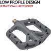 image:imageFIFTYFIFTY Mountain Bike Pedals NonSlip MTB Nylon Composite 916 Bicycle Pedals Lightweight and Wide Flat PlatformGrey