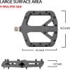 image:imageFIFTYFIFTY Mountain Bike Pedals NonSlip MTB Nylon Composite 916 Bicycle Pedals Lightweight and Wide Flat PlatformGrey