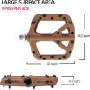 image:imageFIFTYFIFTY Mountain Bike Pedals NonSlip MTB Nylon Composite 916 Bicycle Pedals Lightweight and Wide Flat PlatformGum