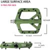 image:imageFIFTYFIFTY Mountain Bike Pedals NonSlip MTB Nylon Composite 916 Bicycle Pedals Lightweight and Wide Flat PlatformOlive Green