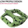 image:imageFIFTYFIFTY Mountain Bike Pedals NonSlip MTB Nylon Composite 916 Bicycle Pedals Lightweight and Wide Flat PlatformOlive Green