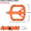 image:imageFIFTYFIFTY Mountain Bike Pedals NonSlip MTB Nylon Composite 916 Bicycle Pedals Lightweight and Wide Flat PlatformOrange