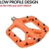image:imageFIFTYFIFTY Mountain Bike Pedals NonSlip MTB Nylon Composite 916 Bicycle Pedals Lightweight and Wide Flat PlatformOrange