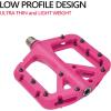 image:imageFIFTYFIFTY Mountain Bike Pedals NonSlip MTB Nylon Composite 916 Bicycle Pedals Lightweight and Wide Flat PlatformPink