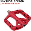 image:imageFIFTYFIFTY Mountain Bike Pedals NonSlip MTB Nylon Composite 916 Bicycle Pedals Lightweight and Wide Flat PlatformRed