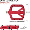 image:imageFIFTYFIFTY Mountain Bike Pedals NonSlip MTB Nylon Composite 916 Bicycle Pedals Lightweight and Wide Flat PlatformRed