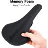 image:imageFIFTYFIFTY Mountain Bike Saddle Comfortable Memory Foam Bicycle Seat Soft Waterproof Bicycle Seat for Men and Women Compatible with MTB Road Bike EMTBMTB