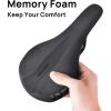 image:imageFIFTYFIFTY Mountain Bike Seat Comfortable Memory Foam Bicycle Seat Lightweight Waterproof Bicycle Saddle for Men and Women Compatible with MTB Road Bike EMTB