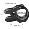 image:imageFIFTYFIFTY Mountain Bike Stem for 35mm Handlebar Clamp 118 Steer Tube Aluminum Alloy Short Handlebar Stem for All Mountain MTB Downhill FreerideBlack