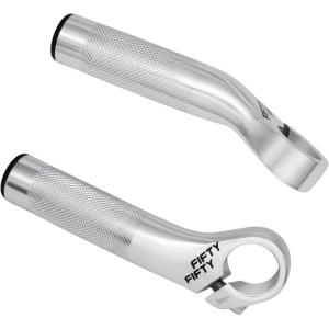 image:imageFIFTYFIFTY Bike Bar Ends Mountain Bike Handlebar Ends Alloy MTB Bicycle Bar 110mm BlackPolished Silver