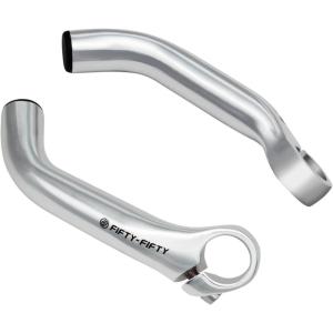 image:imageFIFTYFIFTY Bike Bar Ends Mountain Bike Handlebar Ends Aluminium Alloy MTB Bicycle Bar ExtenderPolished Silver