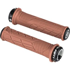 image:imageFIFTYFIFTY Mountain Bike Handlebar Grips Single Lockon MTB Grips Comfortable and Lock On NonSlip Bicycle Handle Fit for All Mountain Enduro DownhillBrown