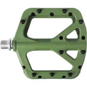 image:imageFIFTYFIFTY Mountain Bike Pedals NonSlip MTB Nylon Composite 916 Bicycle Pedals Lightweight and Wide Flat PlatformOlive Green
