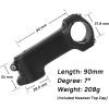 image:imageFIFTYFIFTY Bike Stem with 318mm Bar Clamp 7 Degree Aluminum Alloy Bicycle Handlebar Stem for 118 Steer Tube Suitable for Mountain Road Bike EMTB318 x 90mm
