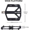 image:imageFIFTYFIFTY Mountain Bike Pedals NonSlip and Aluminum Alloy Bicycle Flat Pedals 916 Sealed Bearing Lightweight and Wide Platform for All Mountain Enduro Downhill EBike MTBBlack