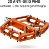 image:imageFIFTYFIFTY Mountain Bike Pedals NonSlip and Aluminum Alloy Bicycle Flat Pedals 916 Sealed Bearing Lightweight and Wide Platform for All Mountain Enduro Downhill EBike MTBOrange