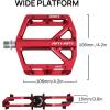 image:imageFIFTYFIFTY Mountain Bike Pedals NonSlip and Aluminum Alloy Bicycle Flat Pedals 916 Sealed Bearing Lightweight and Wide Platform for All Mountain Enduro Downhill EBike MTBRed