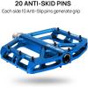 image:imageFIFTYFIFTY Mountain Bike Pedals NonSlip and Aluminum Alloy Bicycle Flat Pedals 916 Sealed Bearing Lightweight and Wide Platform for All Mountain Enduro Downhill EBike MTBBlue