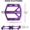 image:imageFIFTYFIFTY Mountain Bike Pedals NonSlip and Aluminum Alloy Bicycle Flat Pedals 916 Sealed Bearing Lightweight and Wide Platform for All Mountain Enduro Downhill EBike MTBPurple