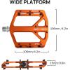 image:imageFIFTYFIFTY Mountain Bike Pedals NonSlip and Aluminum Alloy Bicycle Flat Pedals 916 Sealed Bearing Lightweight and Wide Platform for All Mountain Enduro Downhill EBike MTBOrange