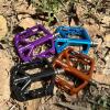 image:imageFIFTYFIFTY Mountain Bike Pedals NonSlip and Aluminum Alloy Bicycle Flat Pedals 916 Sealed Bearing Lightweight and Wide Platform for All Mountain Enduro Downhill EBike MTBPurple