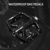image:imageFIFTYFIFTY Mountain Bike Pedals NonSlip and Aluminum Alloy Bicycle Flat Pedals 916 Sealed Bearing Lightweight and Wide Platform for All Mountain Enduro Downhill EBike MTBBlack