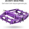 image:imageFIFTYFIFTY Mountain Bike Pedals NonSlip and Aluminum Alloy Bicycle Flat Pedals 916 Sealed Bearing Lightweight and Wide Platform for All Mountain Enduro Downhill EBike MTBPurple
