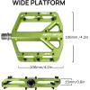 image:imageFIFTYFIFTY Mountain Bike Pedals NonSlip and Aluminum Alloy Bicycle Flat Pedals 916 Sealed Bearing Lightweight and Wide Platform for All Mountain Enduro Downhill EBike MTBGreen