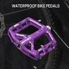 image:imageFIFTYFIFTY Mountain Bike Pedals NonSlip and Aluminum Alloy Bicycle Flat Pedals 916 Sealed Bearing Lightweight and Wide Platform for All Mountain Enduro Downhill EBike MTBPurple