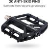 image:imageFIFTYFIFTY Mountain Bike Pedals NonSlip and Aluminum Alloy Bicycle Flat Pedals 916 Sealed Bearing Lightweight and Wide Platform for All Mountain Enduro Downhill EBike MTBBlack