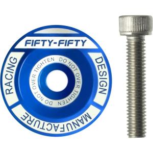 image:imageFIFTYFIFTY Bike Headset Top Cap with Bolts 118 Stem Top Cap with Bolt for MTB Road BikeBlue