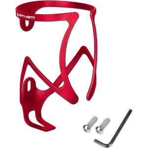 image:imageFIFTYFIFTY 2Pack Bike Water Bottle Holder Aluminum Alloy Water Bottle Cage Lightweight Bicycle Cup Holder Rack with Screws Tool Universal Bicycle Drink Cage for MTB Road Bike BlackRed