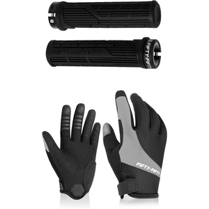 image:imageFIFTYFIFTY Mountain Bike Gloves for Men Women Full Finger Pad Cycling GloveMountain Bike Grips Single Lockon MTB Handlerbar Grips