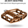 image:imageFIFTYFIFTY Mountain Bike Pedals NonSlip and Aluminum Alloy Bicycle Flat Pedals 916 Sealed Bearing Lightweight and Wide Platform for All Mountain Enduro Downhill EBike MTBBrown